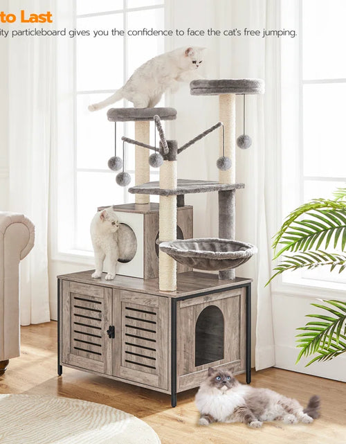 Load image into Gallery viewer, Burslem 52&#39;&#39; Cat Tree with Litter Box Enclosure
