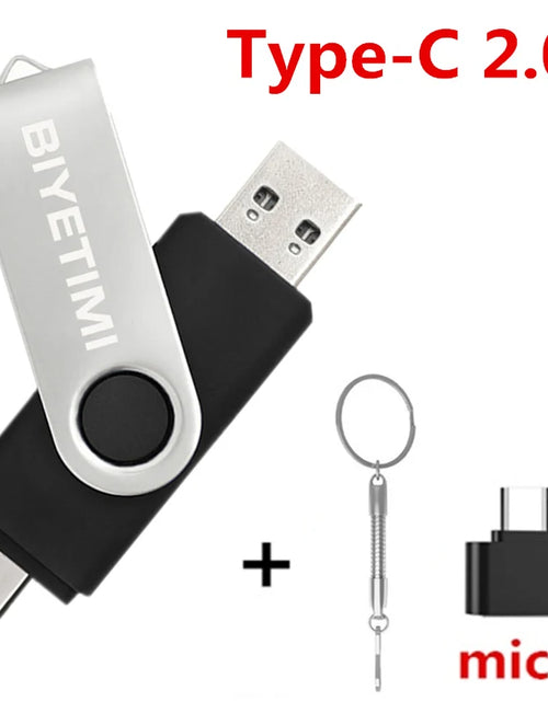 Load image into Gallery viewer, Type C  Usb Flash Drives 2.0 128Gb Pendrive 64Gb Флэш-Накопител Stick 32G 16Gb Type-C Pen Drive 4G for Phone PC Gift
