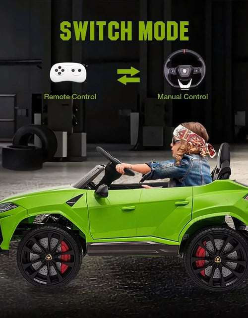 Load image into Gallery viewer, Lamborghini Urus 12V Electric Powered Ride on Car Toys for Girls Boys, Black Kids Electric Vehicles Ride on Toys with Remote Control, Foot Pedal, MP3 Player and LED Headlights, CL61
