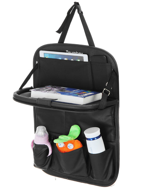 Load image into Gallery viewer, Foldable Car Back Seat Organizer Folding Sack Holder Multi-Pocket Tray Storage Bag
