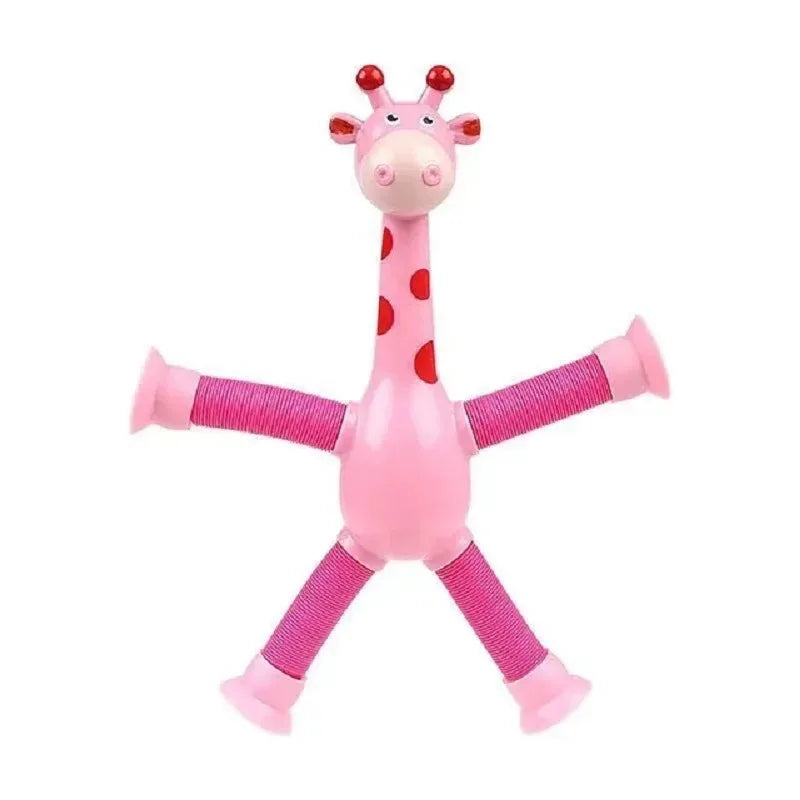 4 Pack Telescopic Suction Cup Giraffe Toy Sensory Tubes for Boys Girls Autistic Travel Toys for Christmas Gift