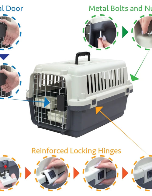 Load image into Gallery viewer, Plastic Dog IATA Airline Approved Kennel Carrier, Large
