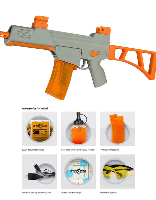 Load image into Gallery viewer, Full and Semi Auto Electric Rechargeable Soft Water Bead Gel Ball Blaster Kit Gray / Orange
