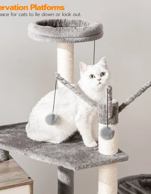 Load image into Gallery viewer, Burslem 52&#39;&#39; Cat Tree with Litter Box Enclosure
