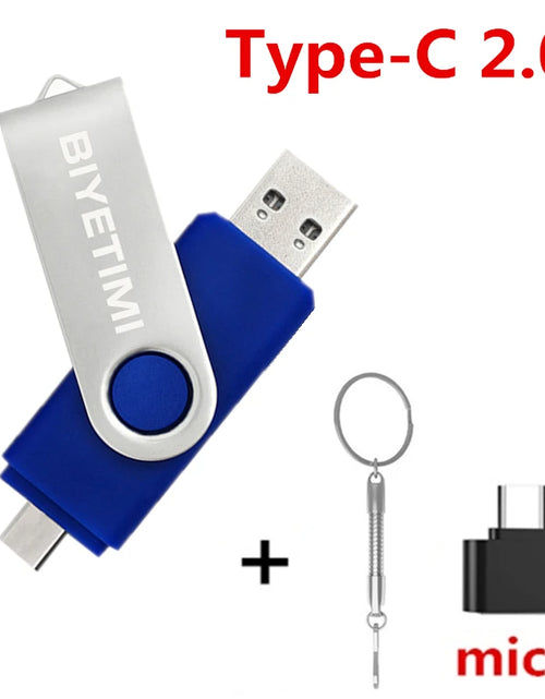 Load image into Gallery viewer, Type C  Usb Flash Drives 2.0 128Gb Pendrive 64Gb Флэш-Накопител Stick 32G 16Gb Type-C Pen Drive 4G for Phone PC Gift
