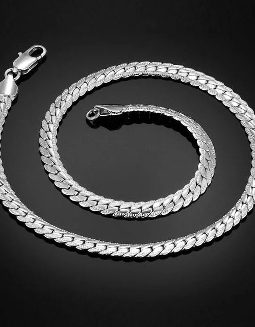 Load image into Gallery viewer, Men&#39;S Hip Hop Silver Color Male 316L Stainless Steel Snake Chain Necklace for Men, Wholesale 7MM Womens Chain Jewelry Collares
