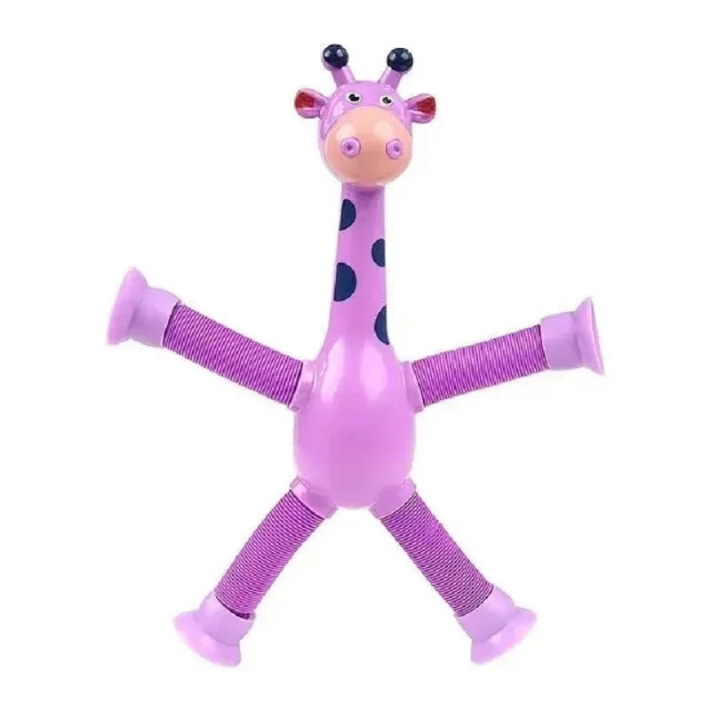 4 Pack Telescopic Suction Cup Giraffe Toy Sensory Tubes for Boys Girls Autistic Travel Toys for Christmas Gift