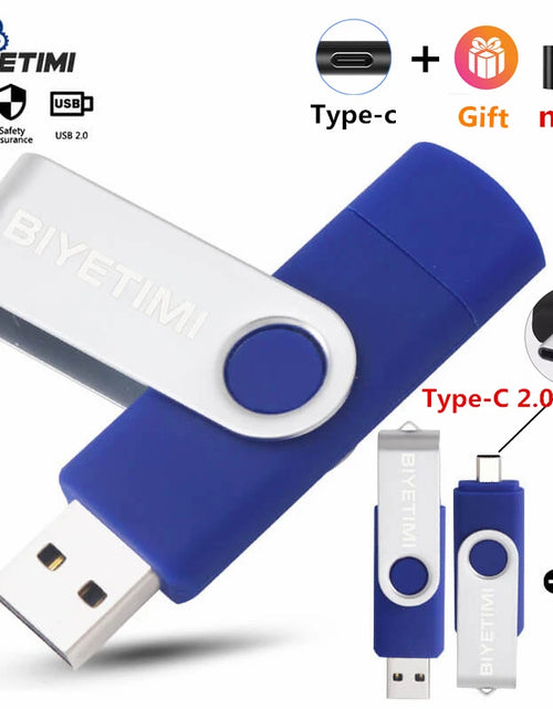 Load image into Gallery viewer, Type C  Usb Flash Drives 2.0 128Gb Pendrive 64Gb Флэш-Накопител Stick 32G 16Gb Type-C Pen Drive 4G for Phone PC Gift
