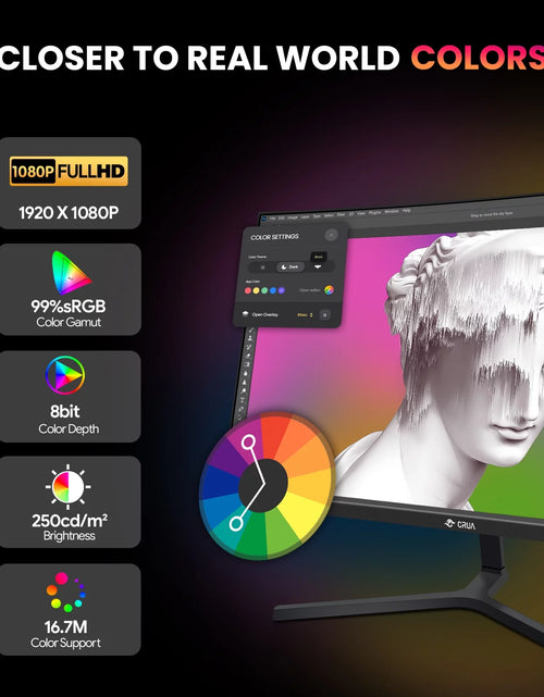 Load image into Gallery viewer, 24&quot; FHD 75Hz Curved Computer Monitor,1080P Narrow Bezel Office Monitor,99% Srgb,Freesync, Hdmi,White
