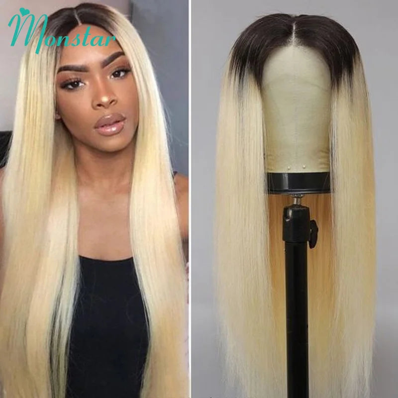 13X4 13X6 360 Brazilian Straight Lace Front Wigs Human Hair Wig Lace Front Frontal Ombre Blonde 613 Lace Frontal Wigs for Women