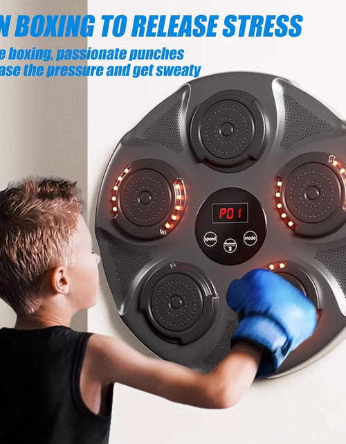 Load image into Gallery viewer, Music Boxing Machine, Smart Bluetooth Boxing Machine Wall Mounted, Boxing Training Punching Equipment, Home Workout Boxing Target Machine
