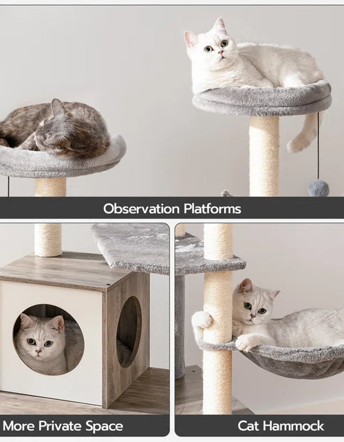 Load image into Gallery viewer, Burslem 52&#39;&#39; Cat Tree with Litter Box Enclosure
