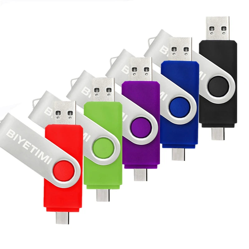 Type C  Usb Flash Drives 2.0 128Gb Pendrive 64Gb Флэш-Накопител Stick 32G 16Gb Type-C Pen Drive 4G for Phone PC Gift