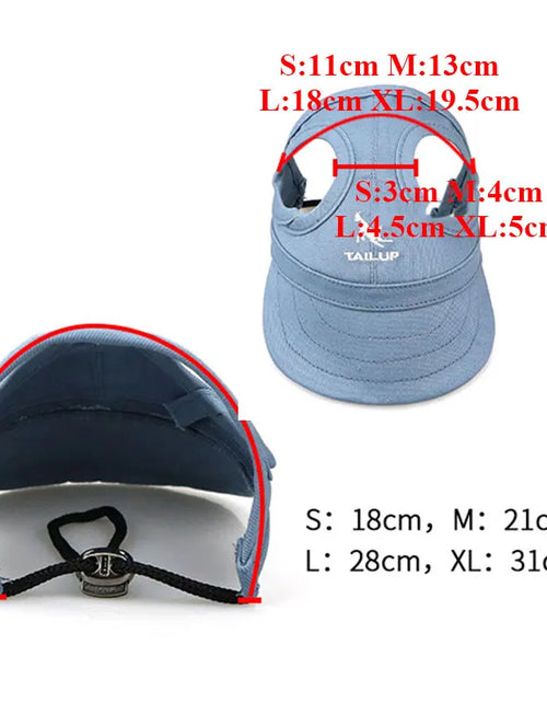 Load image into Gallery viewer, Pet Dog Caps Small Puppy Pets Summer Solid Oxford Cap Dog Baseball Visor Hat Outdoor Accessories Sunscreen Bonnet Cap Chihuahua
